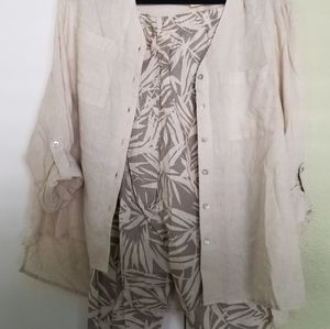 PXL Coral Bay Petite pant and shirt set